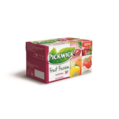 Gyümölcstea, 20x2 g, PICKWICK "Fruit Fusion Variációk Piros", eper-tejszín, citrus-bodza, mágikus meggy, áfonya-málna