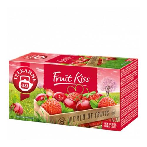 Gyümölcstea, 20x2,5 g, TEEKANNE "Fruit kiss", eper-meggy