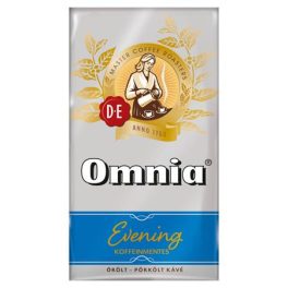   Kávé, pörkölt, őrölt, vákuumos csomagolásban, 250 g, DOUWE EGBERTS "Omnia Evening", Koffeinmentes
