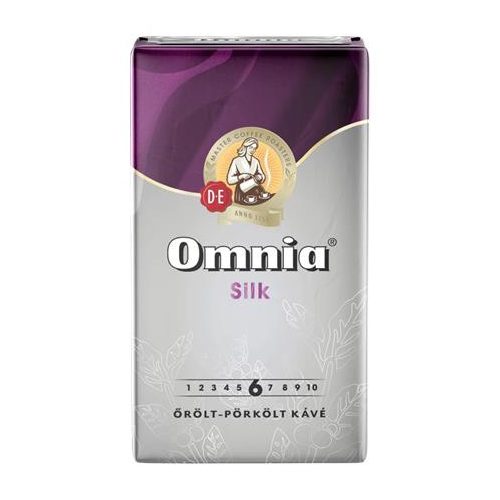Kávé, pörkölt, őrölt, vákuumos csomagolásban, 250 g, DOUWE EGBERTS "Omnia" silk