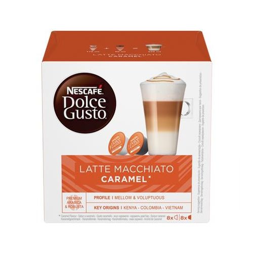 Kávékapszula, 8x2 db,  NESCAFÉ DOLCE GUSTO "Latte Macchiato", karamellás