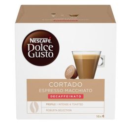   Kávékapszula, 16 db,  NESCAFÉ DOLCE GUSTO "Cortado", koffeinmentes