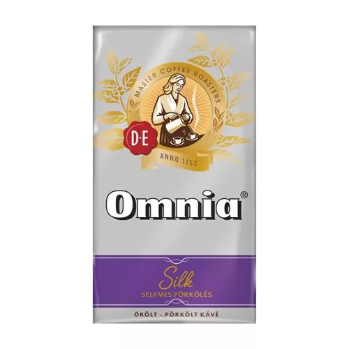 Kávé, pörkölt, őrölt, vákuumos csomagolásban, 1000 g, DOUWE EGBERTS "Omnia", silk