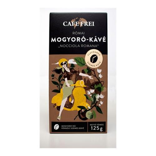 Kávé, pörkölt, szemes, 125 g, CAFE FREI "Római mogyoró"