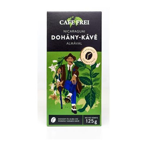 Kávé, pörkölt, szemes, 125 g, CAFE FREI "Nicaraguai dohány"