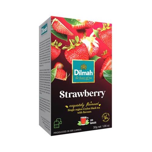 Fekete tea, 20x1,5g, DILMAH, eper