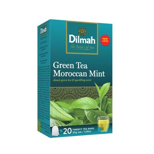 Zöld tea, 20x1,5g, DILMAH "Marokkói menta"