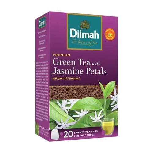 Zöld tea, 20x1,5g, DILMAH, jázmin