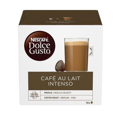Kávékapszula, 16 db, NESCAFÉ DOLCE GUSTO "Café au Lait Intenso"