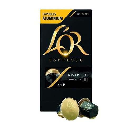 Kávékapszula, 10 db, JACOBS DOUWE EGBERTS "L'OR Ristretto"