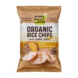   Barnarizs chips, 25 g, RICE UP "Bio", kölessel és napraforgóval
