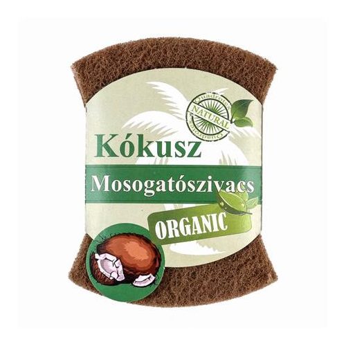 Mosogatószivacs, 2 db, BIO NATURAL, kókusz