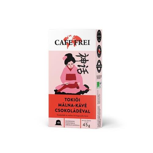 Kávékapszula, 9 db, CAFE FREI "Tokiói csokoládés málna"