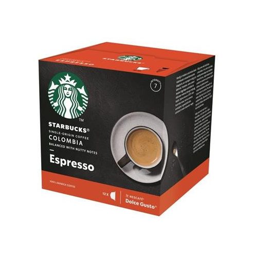 Kávékapszula, 12 db, STARBUCKS by Dolce Gusto®, "Espresso Colombia Medium Roast"