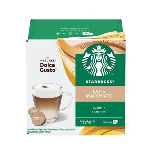 Kávékapszula, 12 db, STARBUCKS by Dolce Gusto®, "Latte Macchiato"