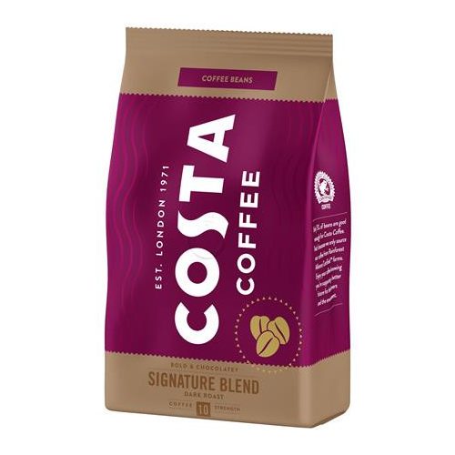 Kávé, sötét pörkölésű, szemes, 500 g, COSTA "Signature Blend"