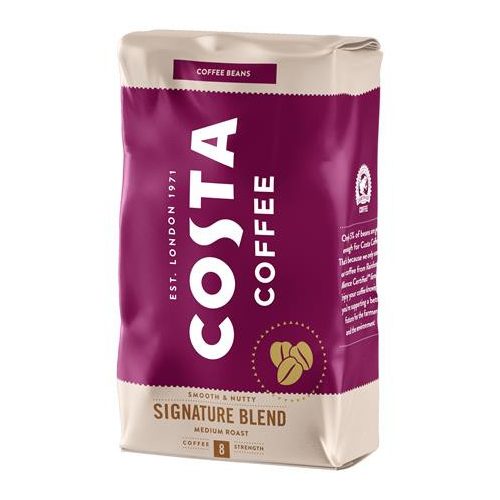 Kávé, közepes pörkölésű, szemes, 1000 g, COSTA "Signature Blend"