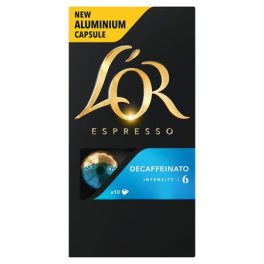   Kávékapszula, 10 db, koffeinmentes, JACOBS DOUWE EGBERTS "L'OR Decaffeinato"