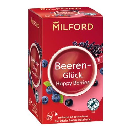 Gyümölcstea, 20x2,5 g, MILFORD "Happy berries", bogyós gyümölcs