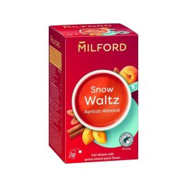   Gyümölcstea, 20x2,5 g, MILFORD "Snow Waltz", sárgabarack-mandula