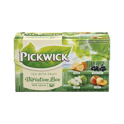 Fekete tea, 20x1,5 g, PICKWICK "Variációk Zöld", narancs, feketeribizli, alma, őszibarack