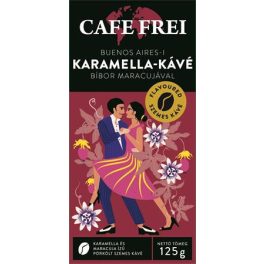   Kávé, pörkölt, szemes, 125 g, CAFE FREI "Buenos Aires-i karamella" bíbor maracujával