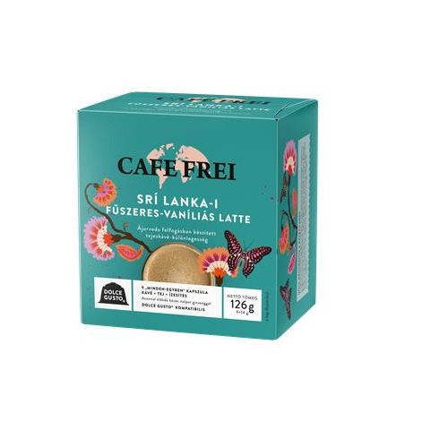 Kávékapszula, Dolce Gusto kompatibilis, 9 db, CAFE FREI "Srí Lanka-i fűszeres-vaníliás latte"