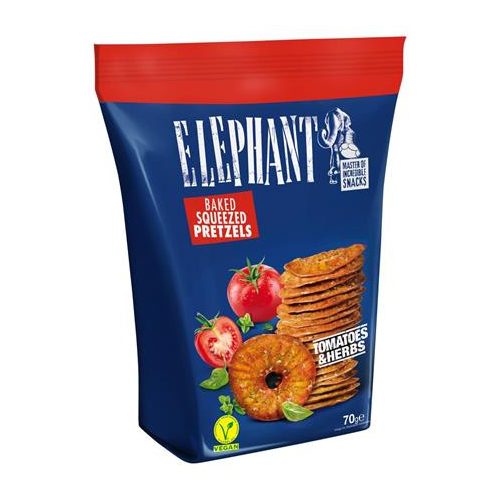 Chips-tallér, 70 g, ELEPHANT, paradicsomos-fűszeres