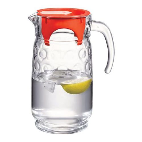 Üvegkancsó fedővel, üveg, 1,5l
