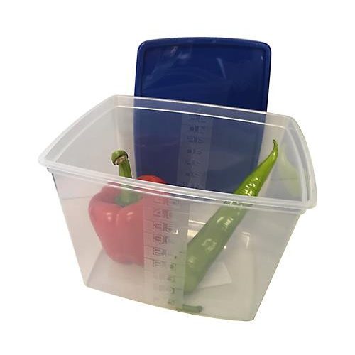 Ételtartó doboz+fedő, szögletes, műa., 2db-os szett, 4,5l (méret: 235 x 190 x 137 mm)