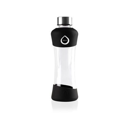 Kulacs, 550 ml, üveg, EQUA "Active", fekete