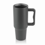 Termoszbögre, 1,2 l,  szívószállal, füllel, szürke