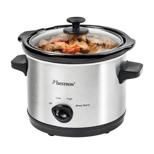 Lassú főző edény, elektromos, 1,5 l, BESTRON, inox