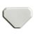 Önkiszolgáló tálca, háromszögletű, műanyag, éttermi, fehér-mákos, 47,5x34 cm