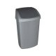 Billenős szemetes, 50 l, CURVER "Swing top", ezüst/grafit