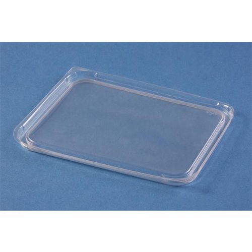 Tető, ételtároló dobozhoz, 500-1000 ml, műanyag, mikrózható, 50 db, "Varia", víztiszta