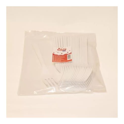 Villa, műanyag, többször használatos, 17 cm, 20 db "Prima", fehér