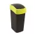 Billenős szemetes, 45 liter, CURVER "Pacific flip bin", fekete/sárga