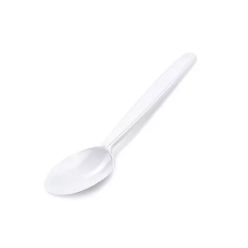 Evőkanál, műanyag, többször használatos, 18 cm, 50 db, fehér