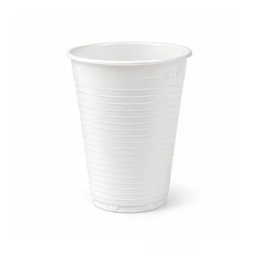 Műanyag pohár, 2 dl, 100 db, fehér