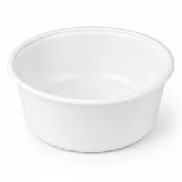   Műanyag leveses tányér, tetőzhető, 500 ml, 50 db, fehér