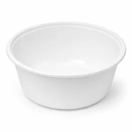  Műanyag leveses tányér, tetőzhető, 750 ml, 50 db, fehér
