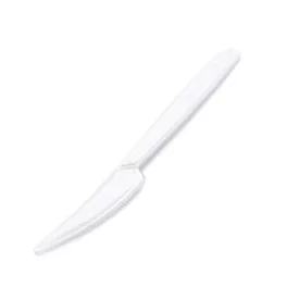   Kés, műanyag, többször használatos, 18 cm, 50 db "Premium", fehér