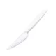 Kés, műanyag, többször használatos, 18 cm, 50 db "Premium", fehér