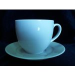 Teáscsésze+alj,ROTBERG, fehér, 38cl, 4db-os szett, "Basic"