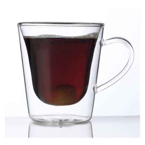 Kávés-teás bögre, duplafalú üveg, 29,5cl, 2db-os szett, "Thermo"