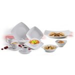 Lapostányér,ROTBERG, fehér, 25cm, 6db-os szett, "Quadrate"