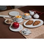 Mokkáscsésze+alj,ROTBERG, fehér, 10cl, 6db-os szett, "Elegante"