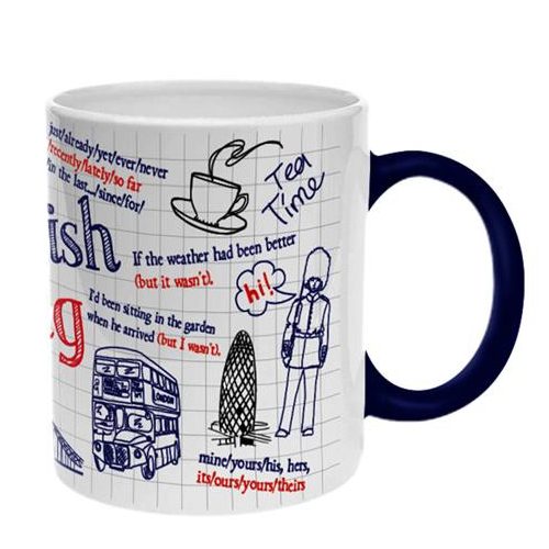 Teásbögre, angol nyelvtani mintával, 32cl