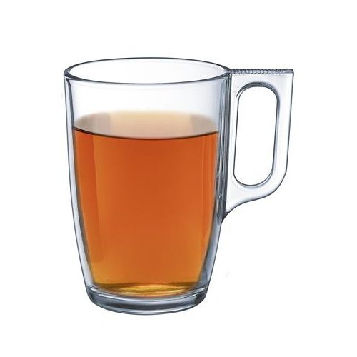 Üvegpohár, füllel, 6 db-os szett, 40 cl, "CoffeeTime"